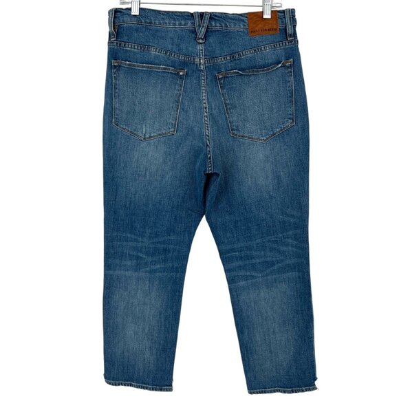 Point Sur Cropped Distressed High Rise Denim Jeans Size 30 - Picture 6 of 13